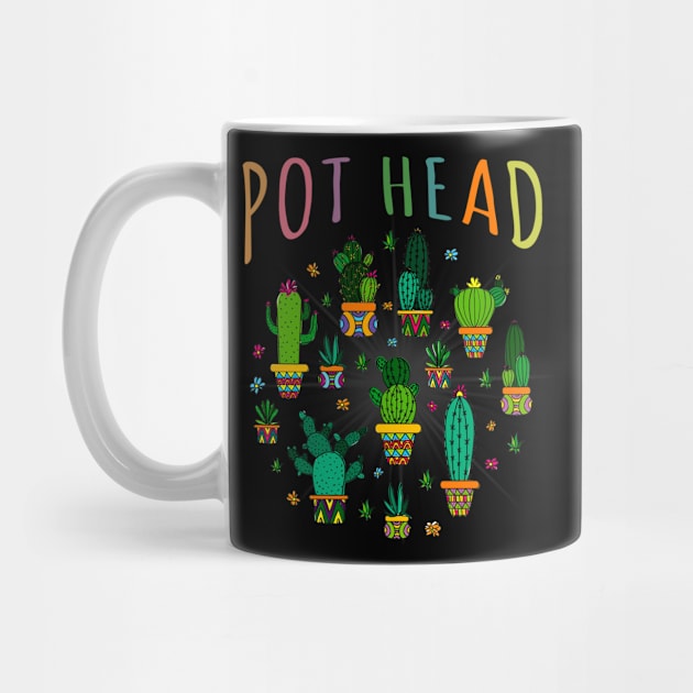 Pot Head Succulent Cactus Lover Gift by Customprint